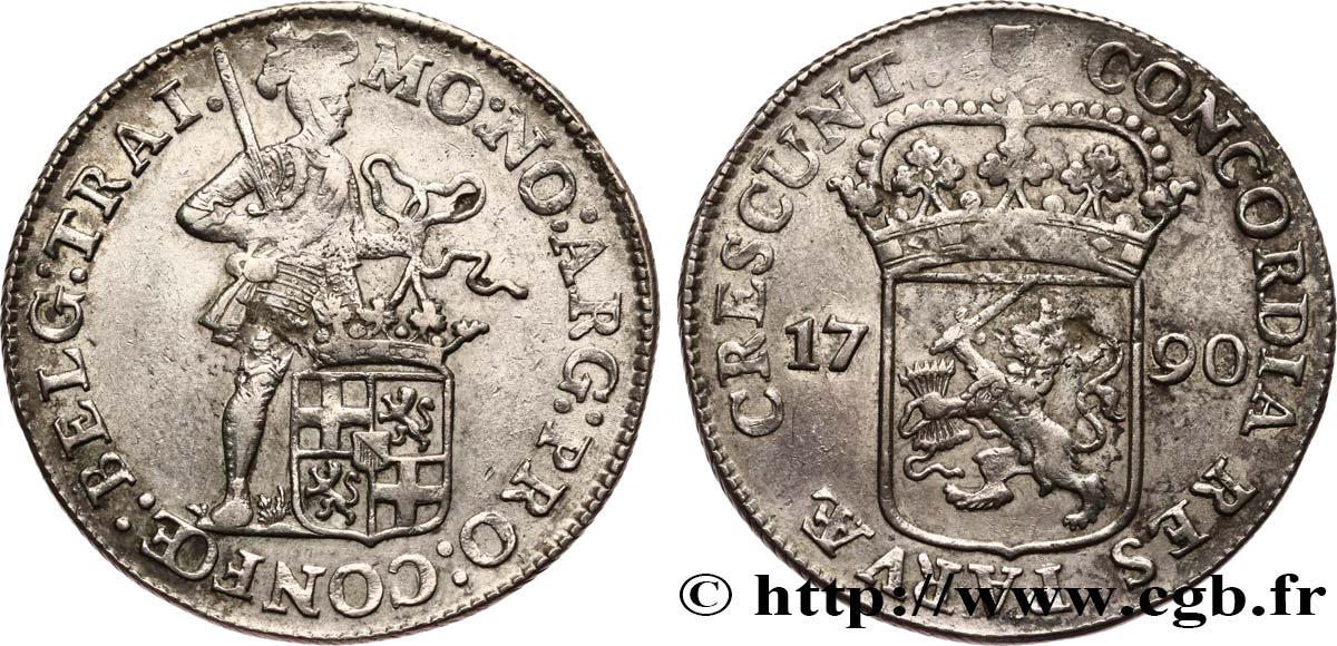 PAYS-BAS - PROVINCES-UNIES - UTRECHT Ducat d’argent ou Risksdaler 1790 Utrecht TTB 