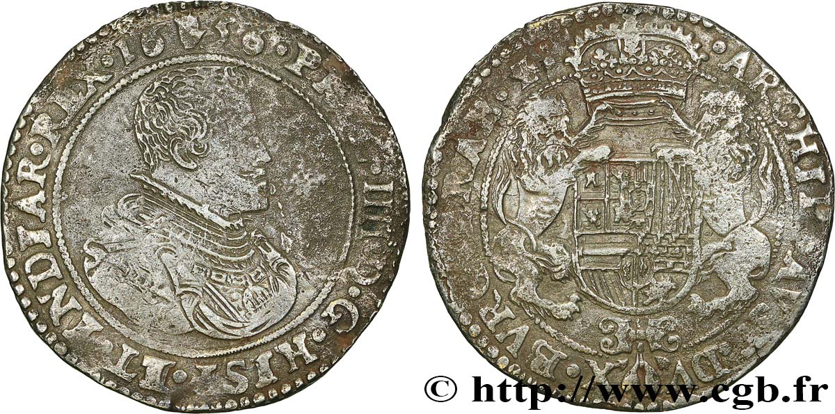BELGIO - PAESI BASSI SPAGNOLI Ducaton Philippe IV 1652 Anvers q.BB 