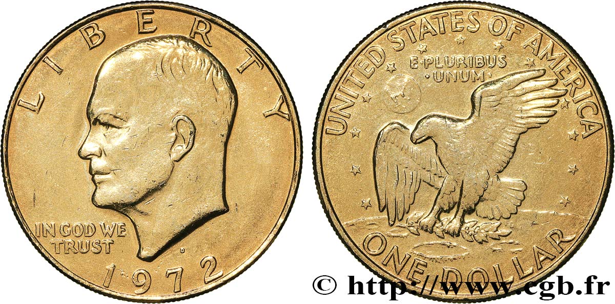 VEREINIGTE STAATEN VON AMERIKA 1 Dollar Eisenhower  1972 Denver fVZ 