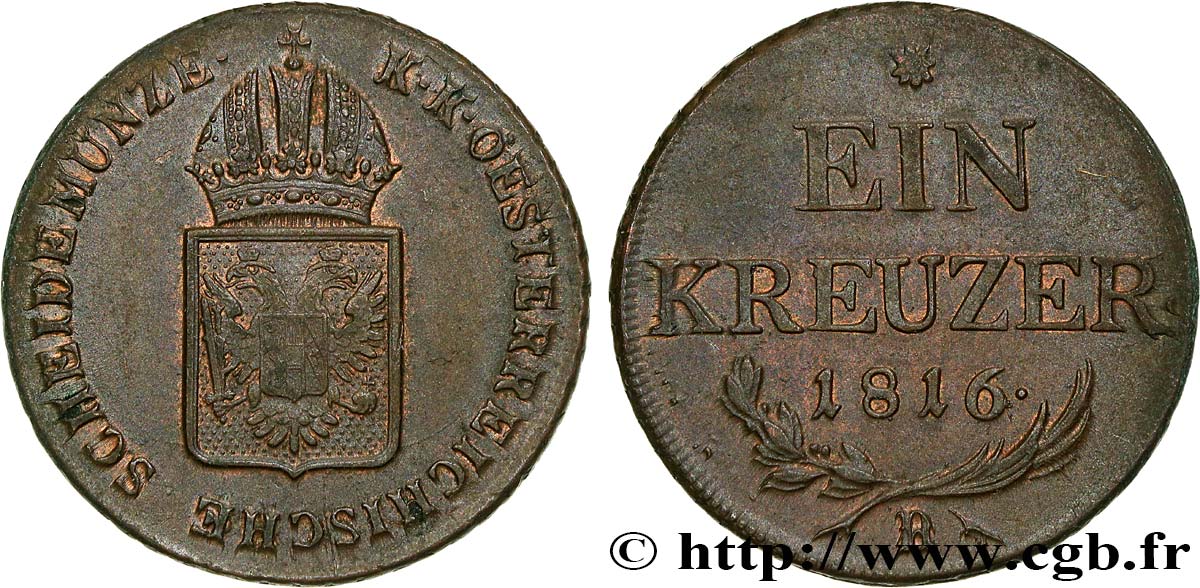 AUSTRIA 1 Kreuzer 1816 Kremnitz q.SPL 