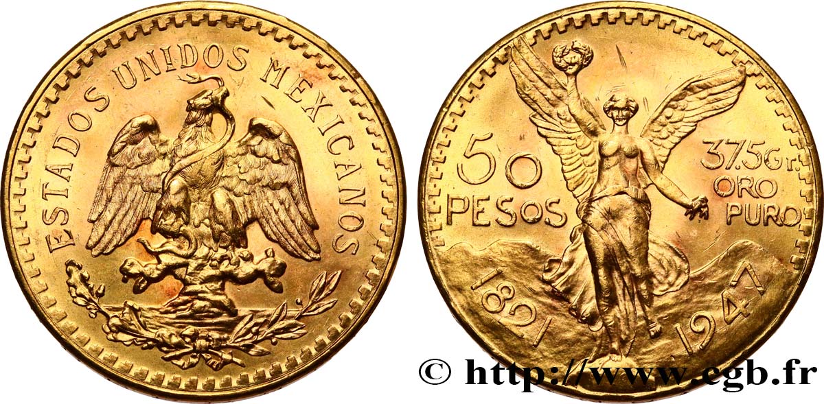 MESSICO 50 Pesos or 1947 Mexico MS 