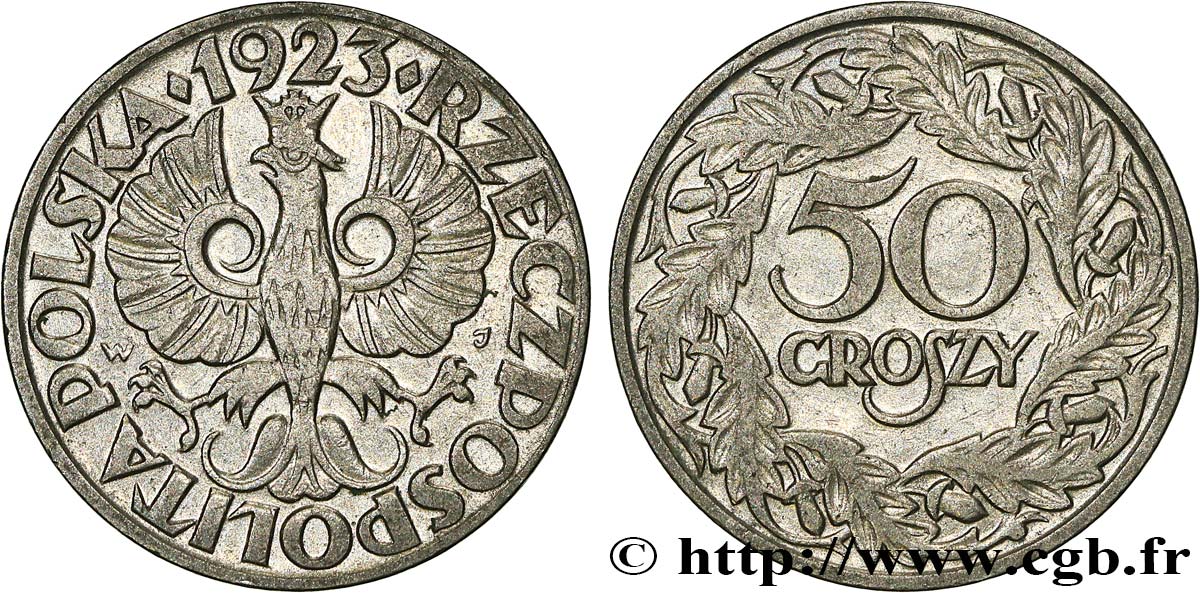 POLOGNE 50 Groszy 1923 Varsovie SUP 