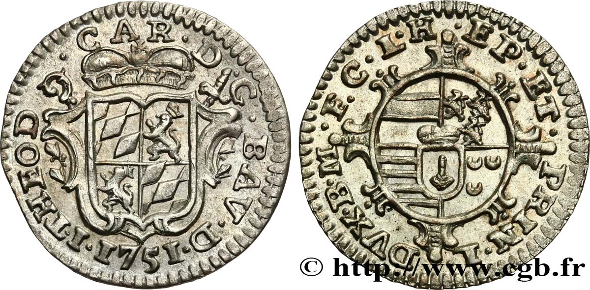 BELGIQUE - PRINCIPAUTÉ ÉPISCOPALE DE LIÈGE 1 Plaquette au nom de Jean-Théodore de Bavière 1751 Liège SUP 
