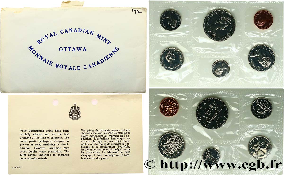 CANADA Série SPL 1972 1972  MS 