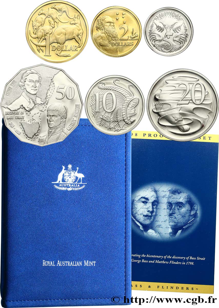 AUSTRALIE Série Proof 6 monnaies 1998  BE 