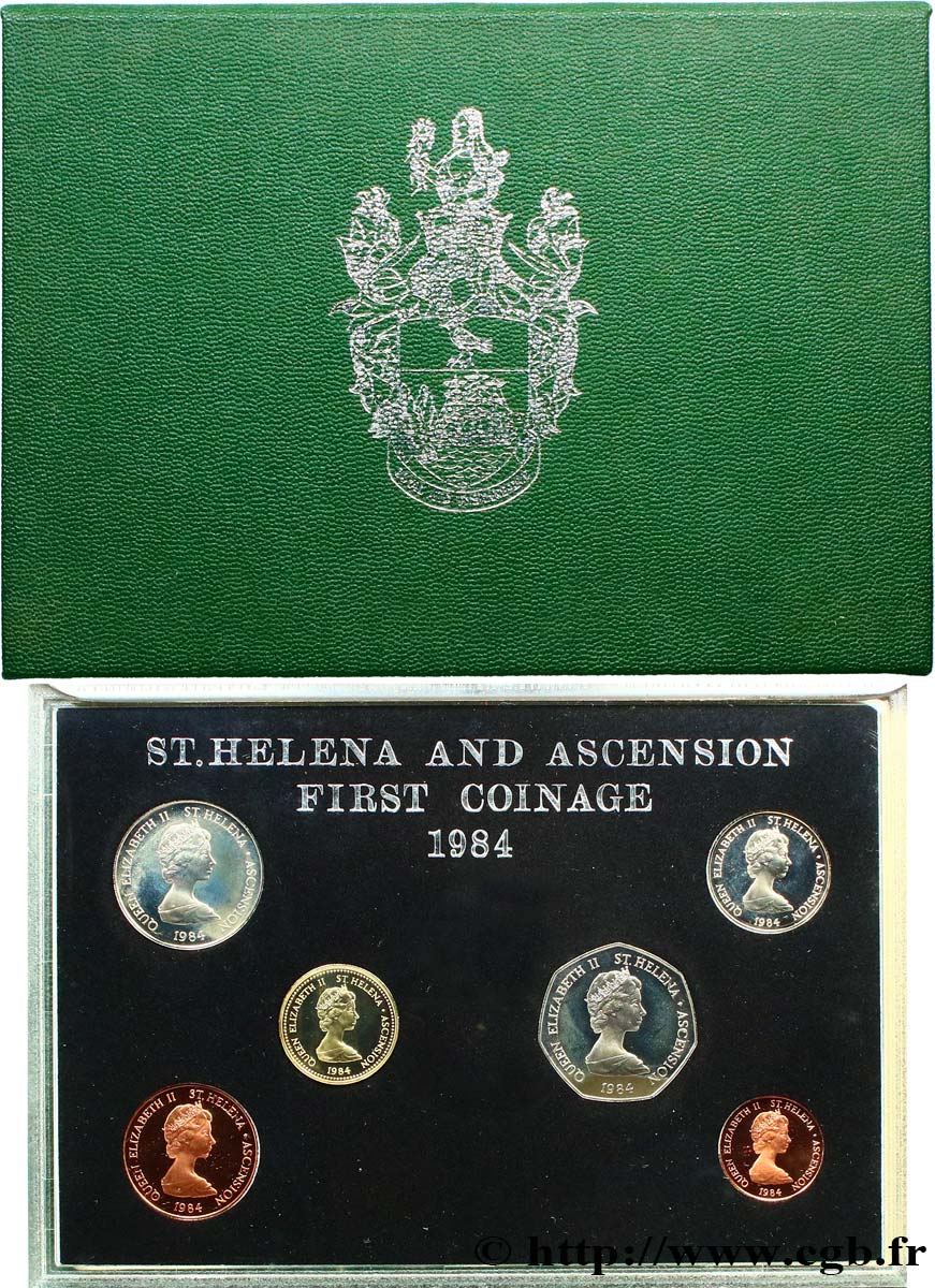 ST HELENA Série PROOF 6 monnaies Elisabeth II 1984  MS 