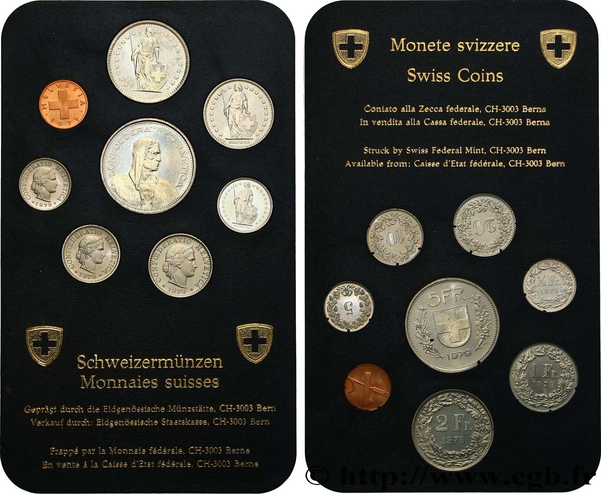 SUISSE Série FDC 8 Monnaies 1979  FDC 