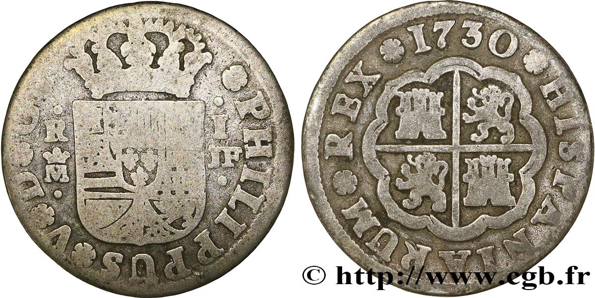 SPANIEN 1 Real Philippe V 1730 Madrid S 