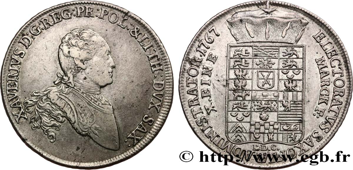 GERMANY - ELECTORATE OF SAXONY - REGENCY OF FRANCIS XAVIER Thaler
