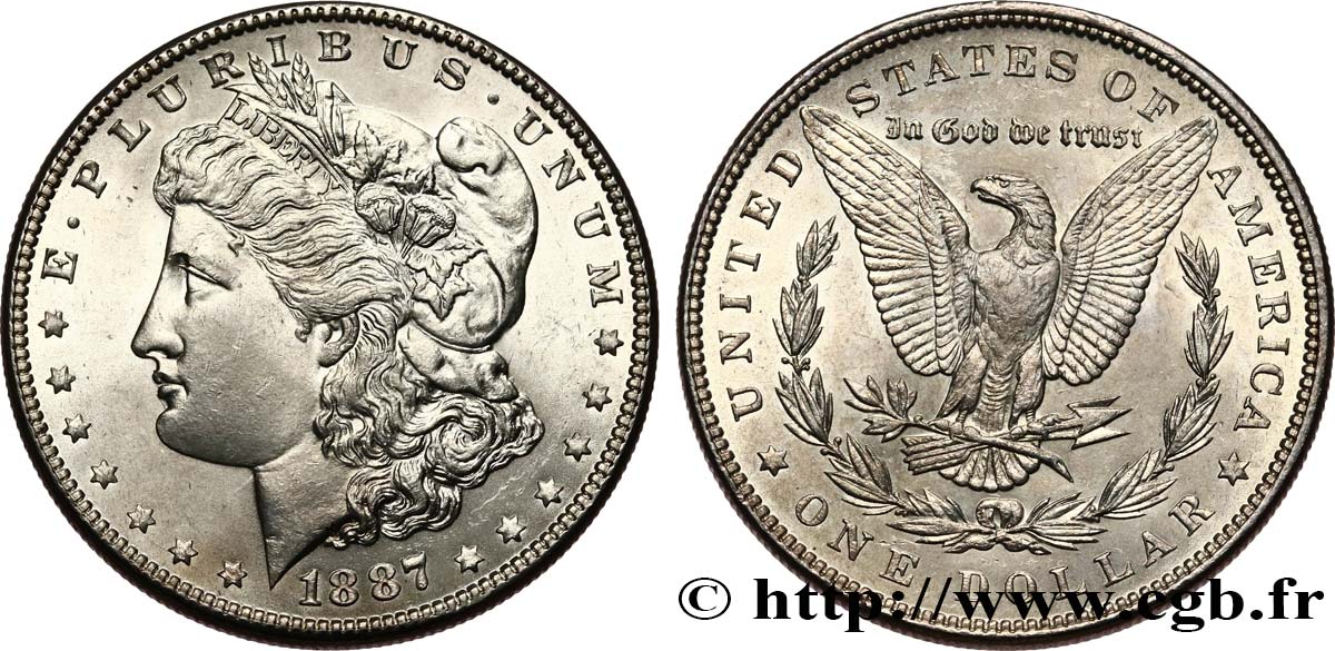 ÉTATS-UNIS D AMÉRIQUE 1 Dollar type Morgan 1887 Philadelphie SUP 