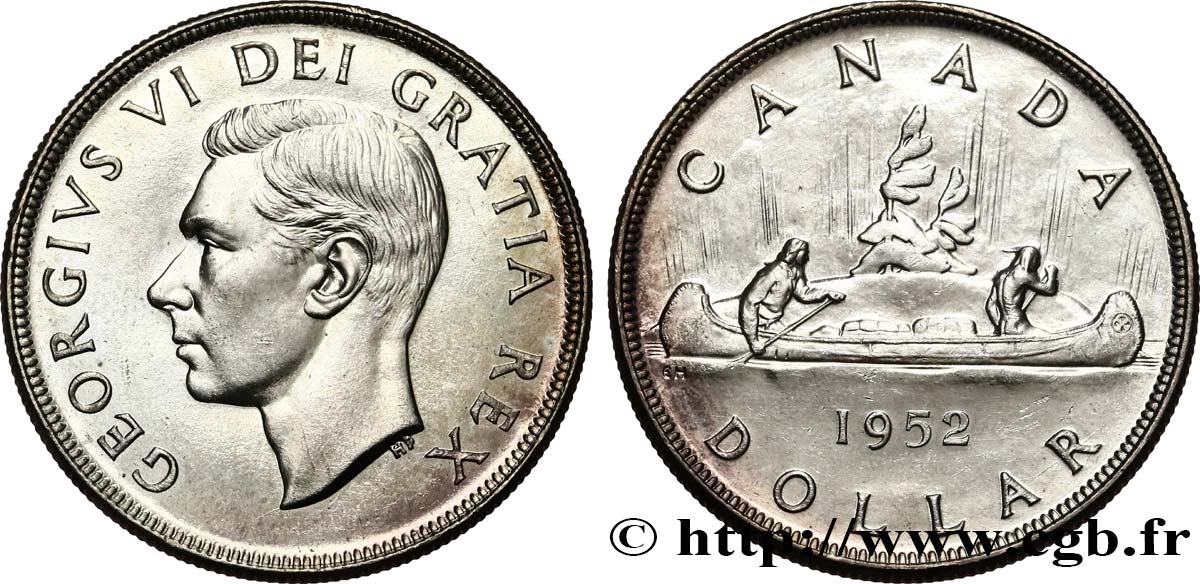 CANADA 1 Dollar Georges VI 1952  AU 