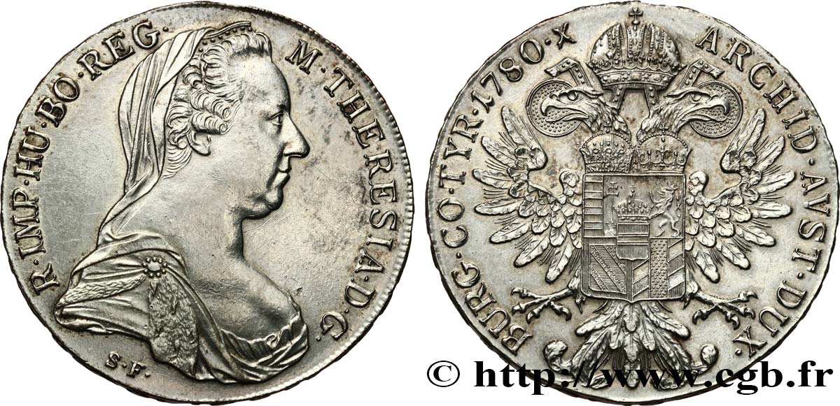 AUTRICHE 1 Thaler (REFRAPPE) Marie-Thérèse 1780 Vienne SUP 