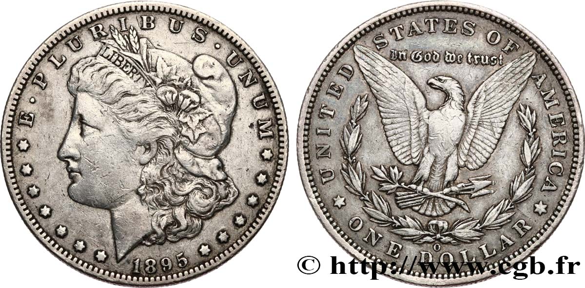 ÉTATS-UNIS D AMÉRIQUE 1 Dollar Morgan 1895 Nouvelle-Orléans TTB 