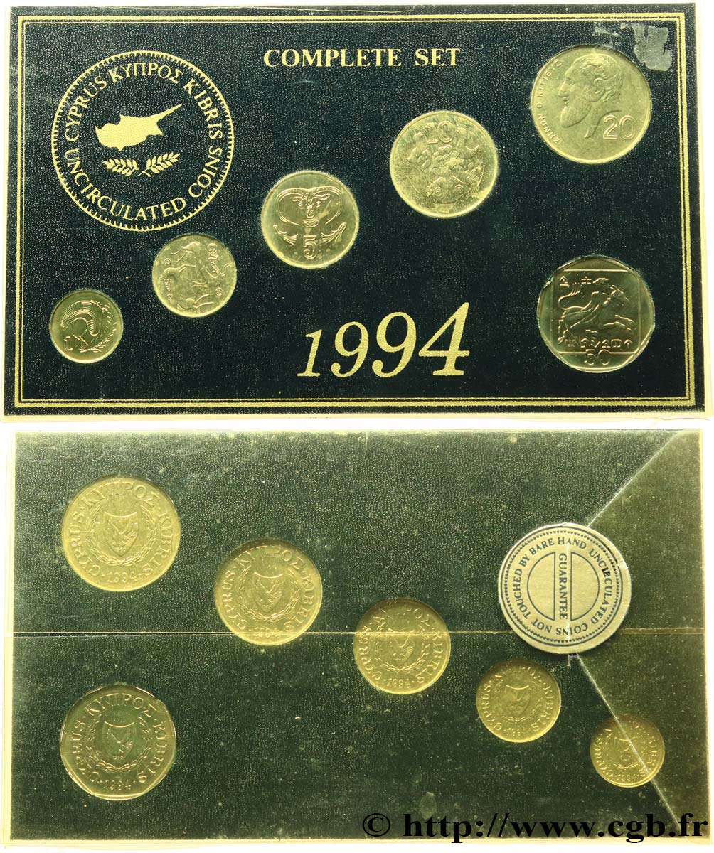 ZYPERN Serie FDC 6 monnaies 1994  ST 