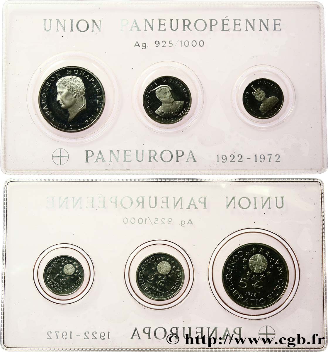 PERSONNAGES DIVERS Série FDC - 3 monnaies 1972  SPL 