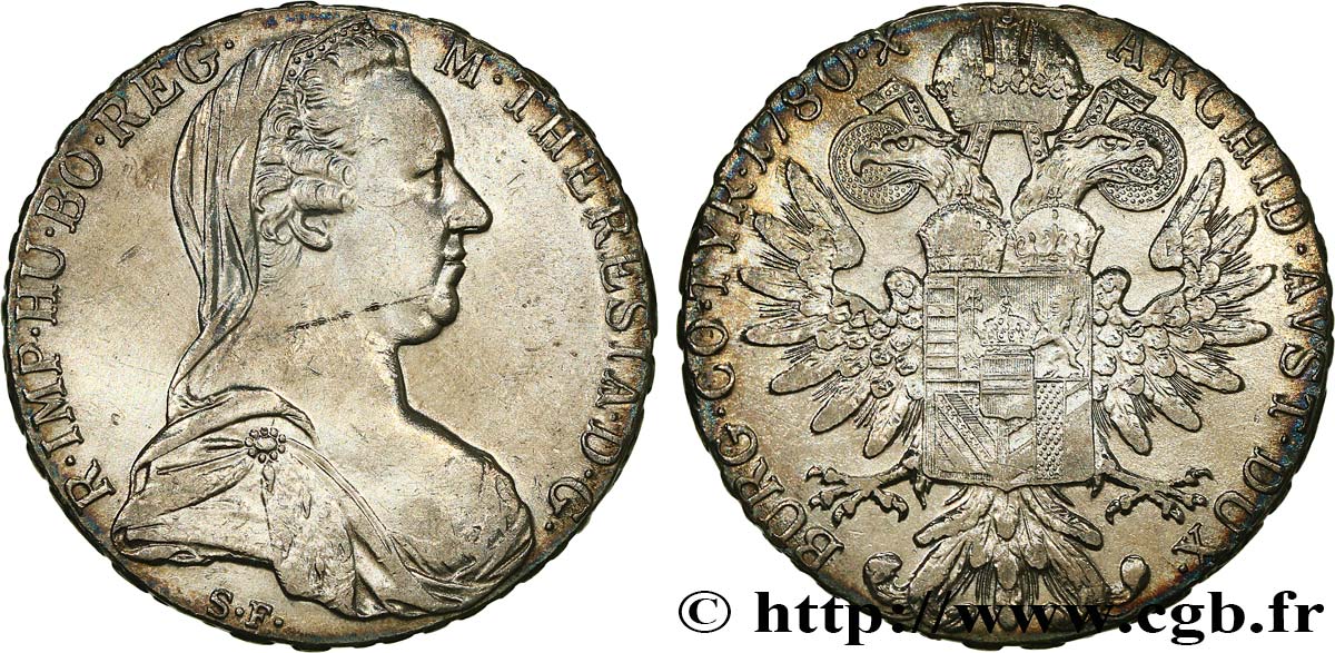 Thaler Autrichien 1780 Marie-Thérèse (refrappe Moderne) En Argent - Monnaie Collection