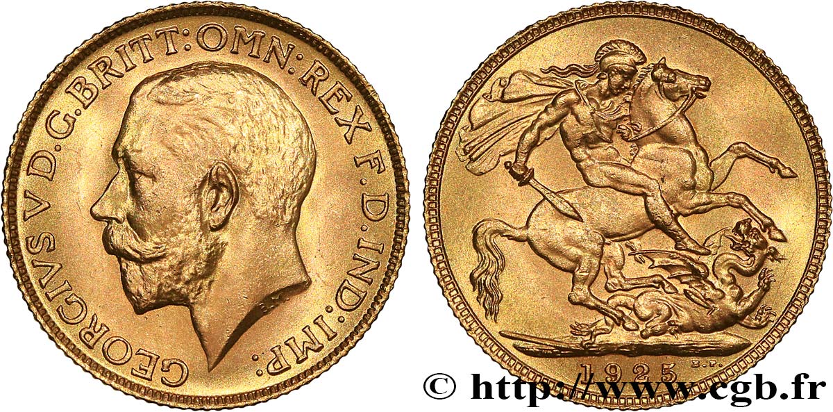 INVESTMENT GOLD 1 Souverain Georges V 1925 Londres SC 