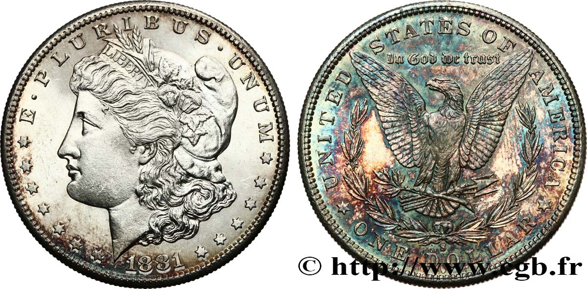 ÉTATS-UNIS D AMÉRIQUE 1 Dollar Morgan 1881 San Francisco SUP 