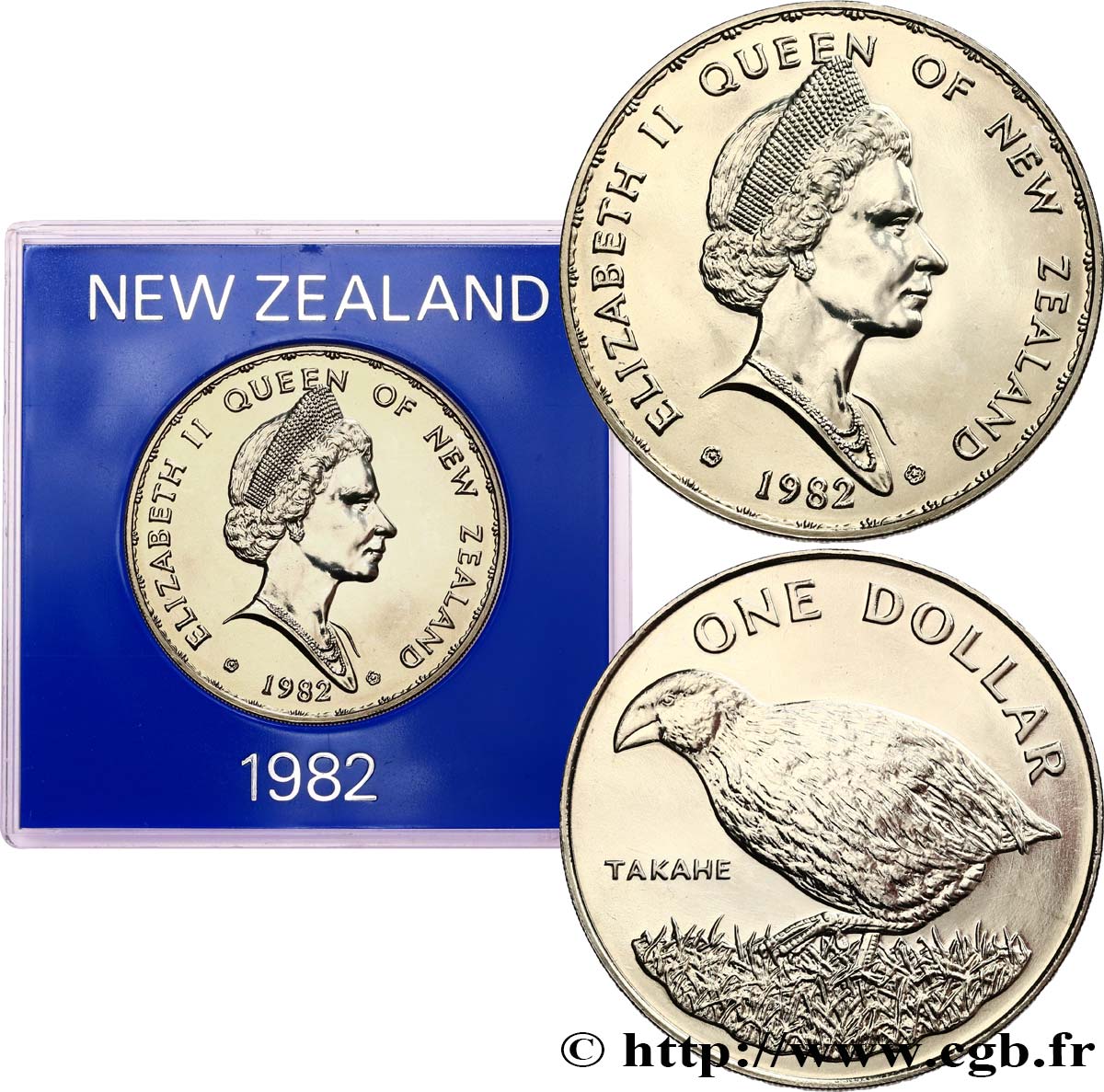 NOUVELLE-ZÉLANDE 1 Dollar Takahe (oiseau) 1982  SPL 