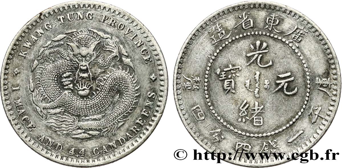 CHINA 20 Cents Province de Kwangtung N.D.  fVZ 