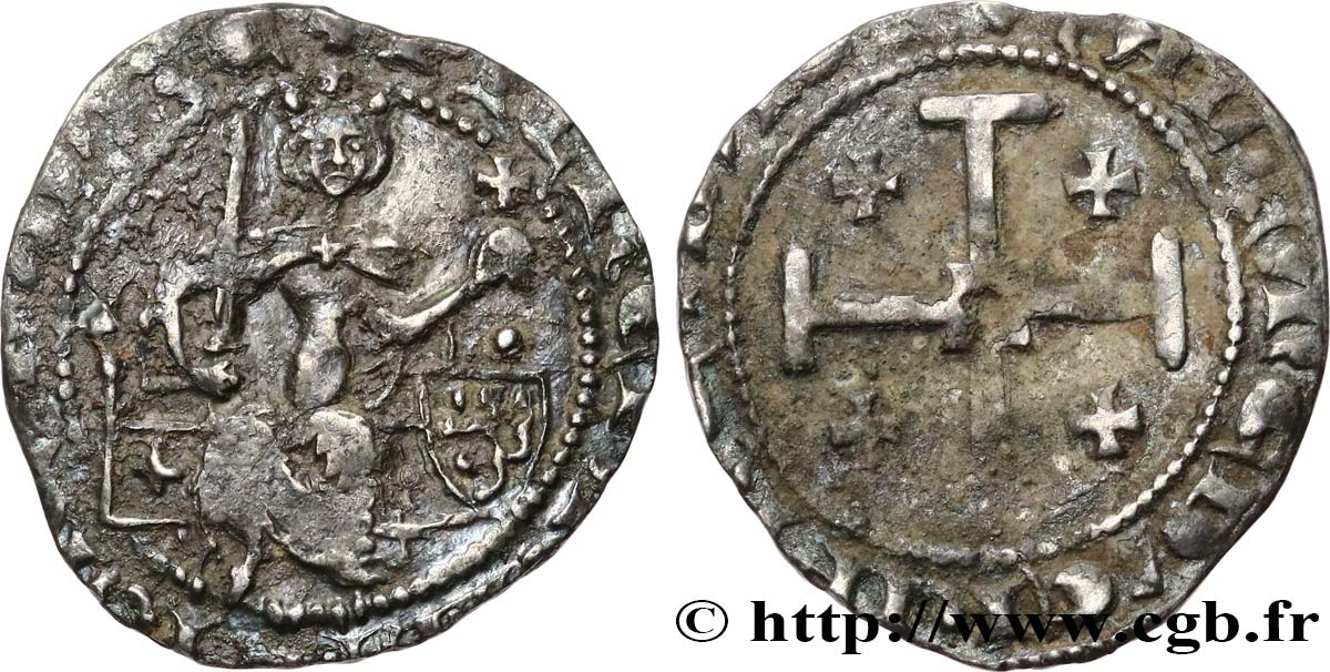 CYPRUS - KINGDOM OF CYPRUS - PIERRE I Gros c. 1359-1369 Famagouste VF 