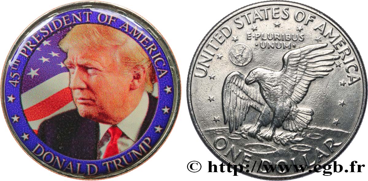 UNITED STATES OF AMERICA 1 Dollar Eisenhower - Donald Trump n.d.  XF 