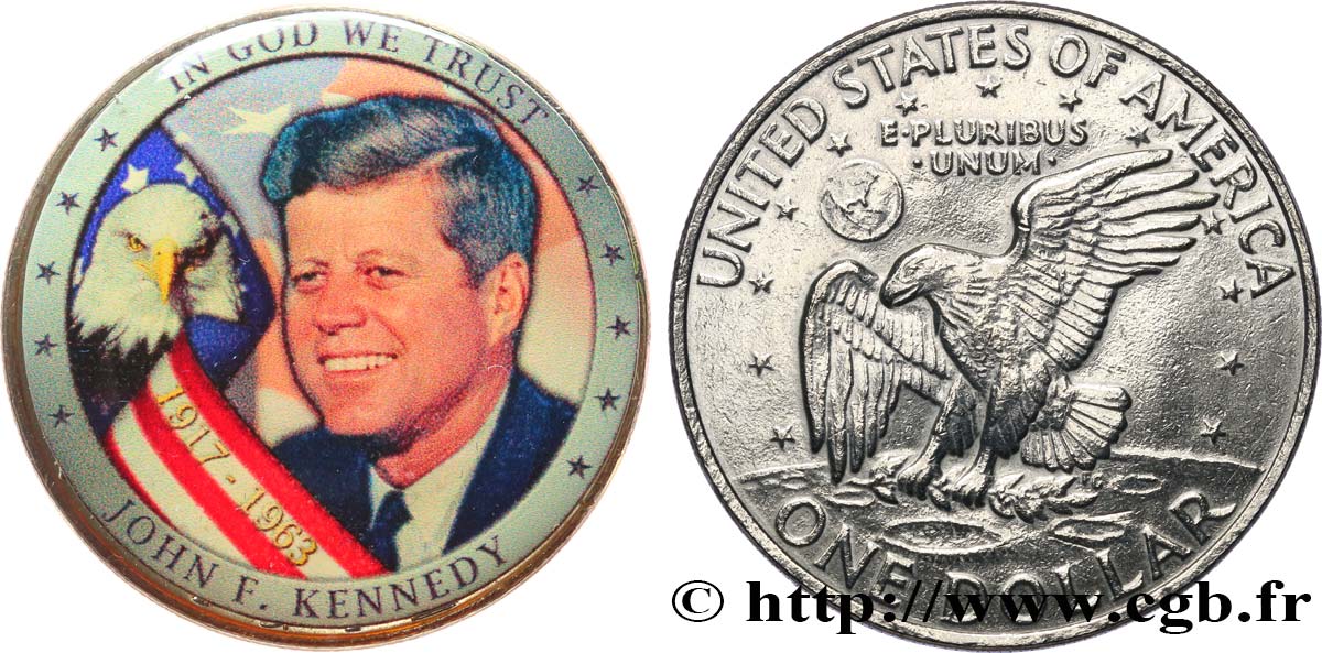 UNITED STATES OF AMERICA 1 Dollar Eisenhower - John F. Kennedy n.d.  XF 