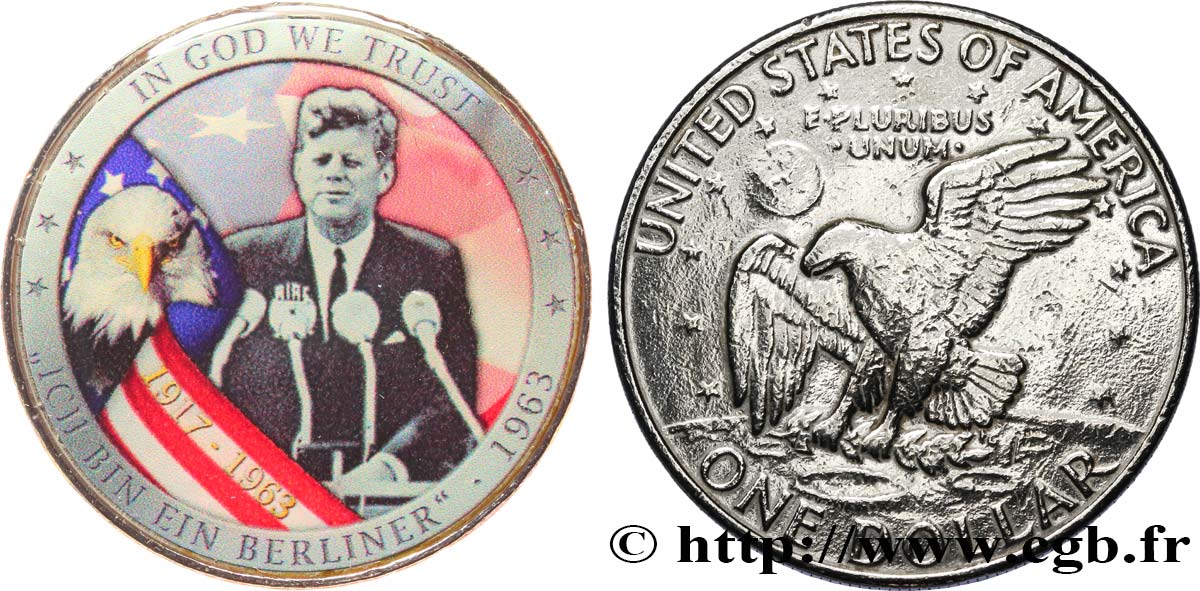 VEREINIGTE STAATEN VON AMERIKA 1 Dollar Eisenhower - “Ich bin ein Berliner” n.d.  SS 