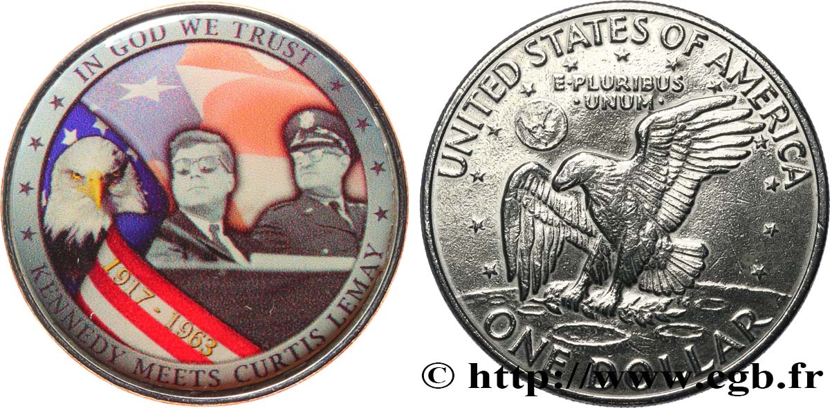 ESTADOS UNIDOS DE AMÉRICA 1 Dollar Eisenhower - Kennedy/Curtis Lemay n.d.  MBC 