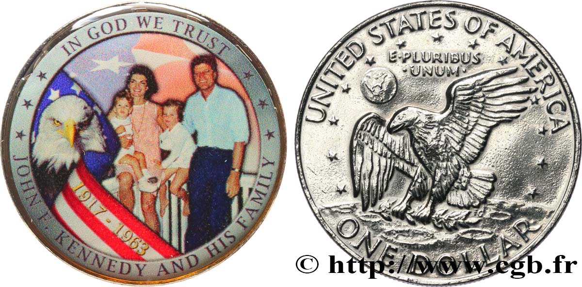 ÉTATS-UNIS D AMÉRIQUE 1 Dollar Eisenhower - Kennedy et sa famille n.d.  TTB 