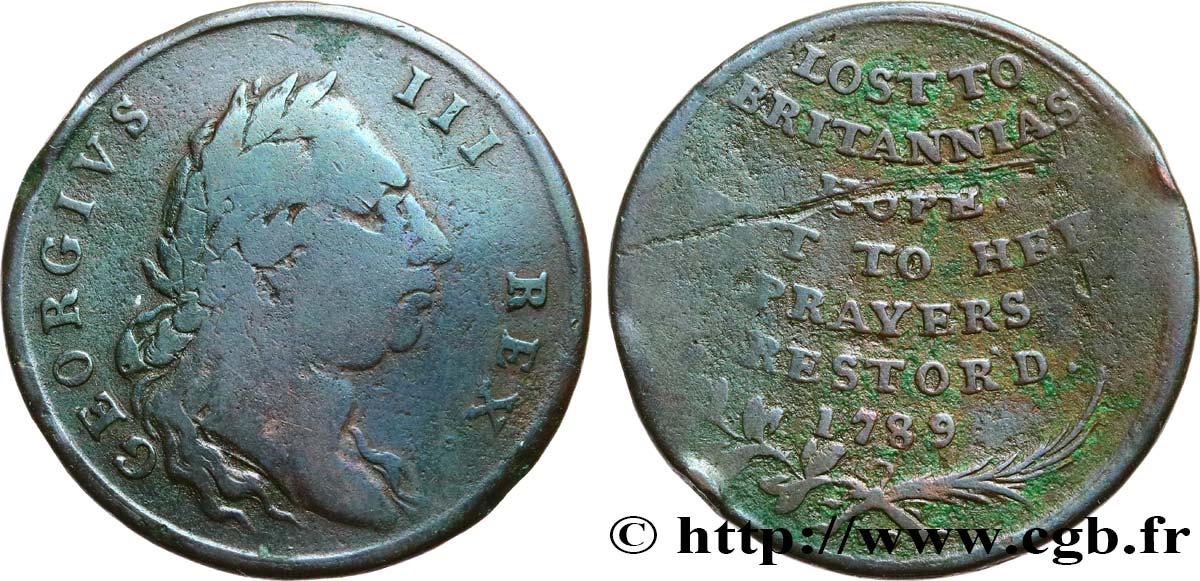 REINO UNIDO (TOKENS) 1 Penny - Duc of York 1813  BC+ 