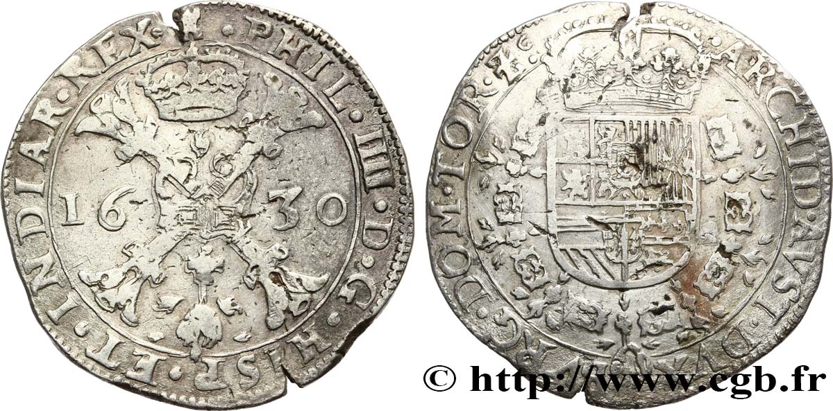 BELGIQUE - PAYS-BAS ESPAGNOLS Patagon Philippe IV 1630 Tournai TTB 