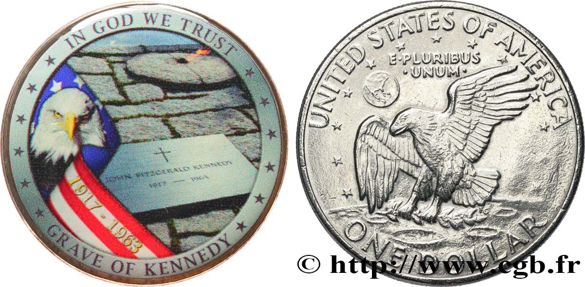 UNITED STATES OF AMERICA 1 Dollar Eisenhower - Tombe Kennedy n.d.  XF 