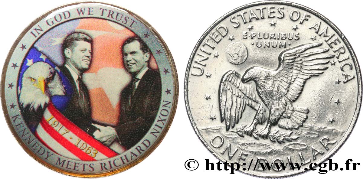 ÉTATS-UNIS D AMÉRIQUE 1 Dollar Eisenhower - Kennedy/Nixon n.d.  TTB 