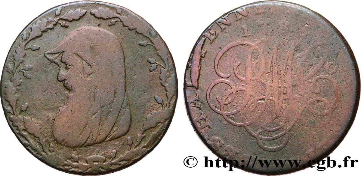 REINO UNIDO (TOKENS) 1/2 Penny Anglesey (Pays de Galles) druide 1787  RC+ 