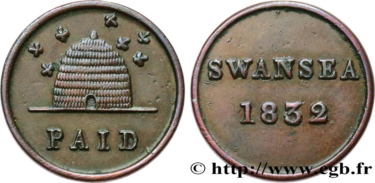 ROYAUME-UNI (TOKENS) Swansea 1832  TTB 