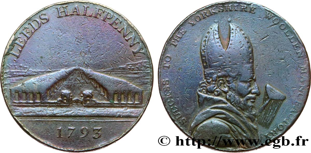 REINO UNIDO (TOKENS) 1/2 Penny Brownbill’s (Yorkshire) 1793  MBC 