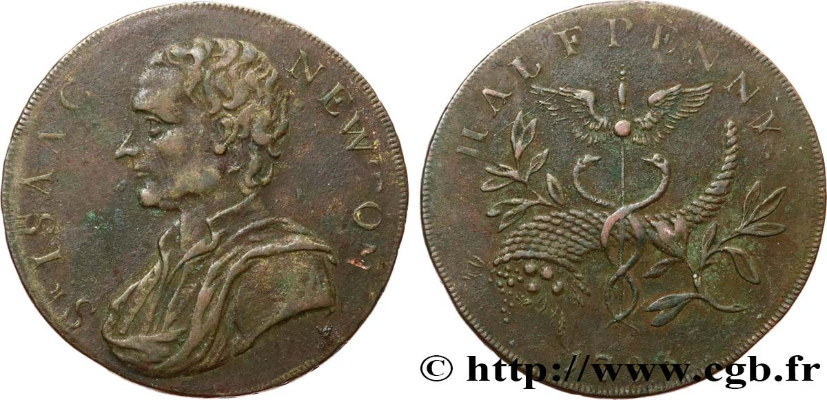 ROYAUME-UNI (TOKENS) 1/2 Penny Londres (Middlesex) 1793  TB 