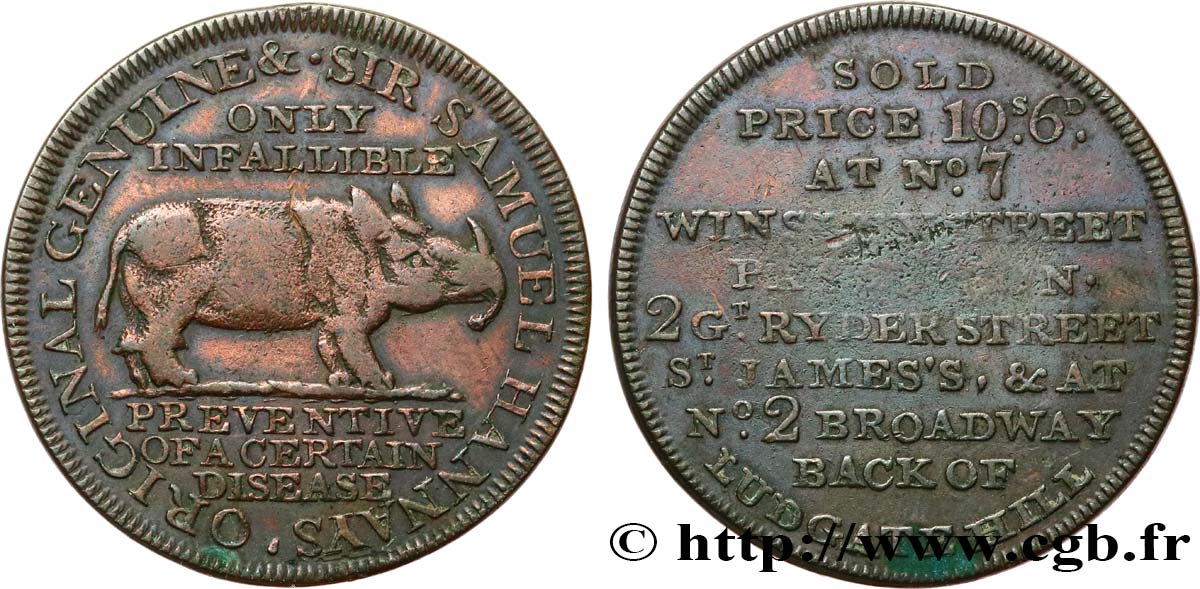 BRITISH TOKENS OR JETTONS 1/2 Penny - Samuel Hannay’s n.d.  VF 