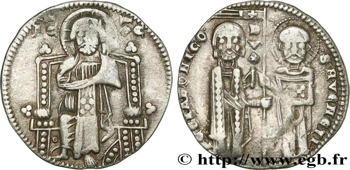 ITALIEN - VENEDIG - PIETRO GRADENIGO (49. doge) Grosso ou Matapan c. 1290-1310 Venise SS 