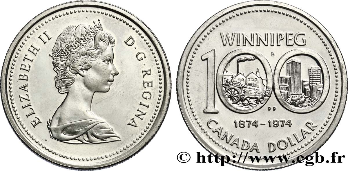 CANADA 1 Dollar Centenaire de Winnipeg 1974  MS 