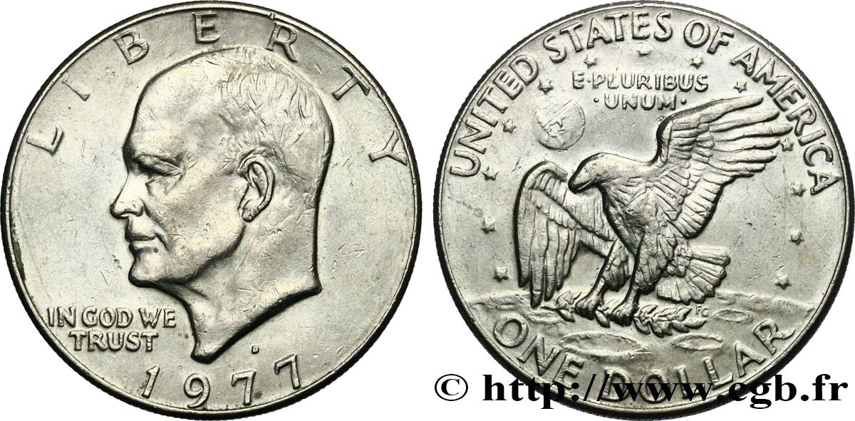 ESTADOS UNIDOS DE AMÉRICA 1 Dollar Eisenhower 1977 Denver MBC+ 