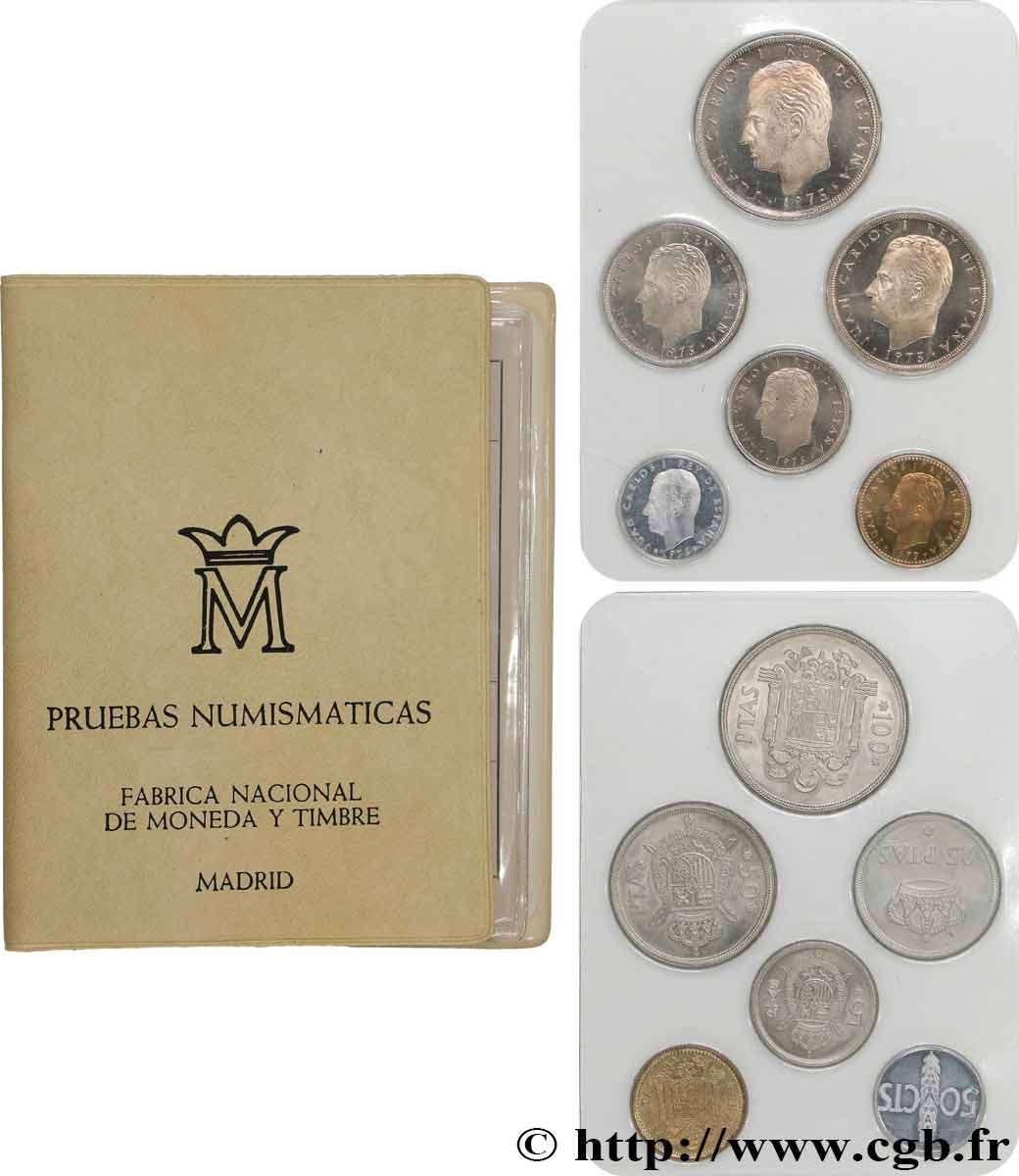 ESPAGNE Série FDC de 6 monnaies - étoile 76 1975  SUP 