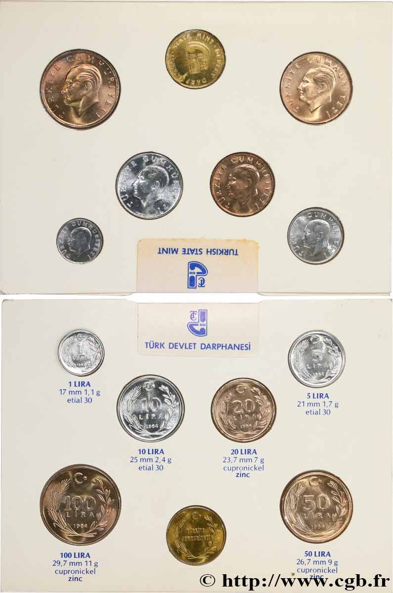 TURCHIA Série FDC - 6 Monnaies 1984 Istanbul SPL 