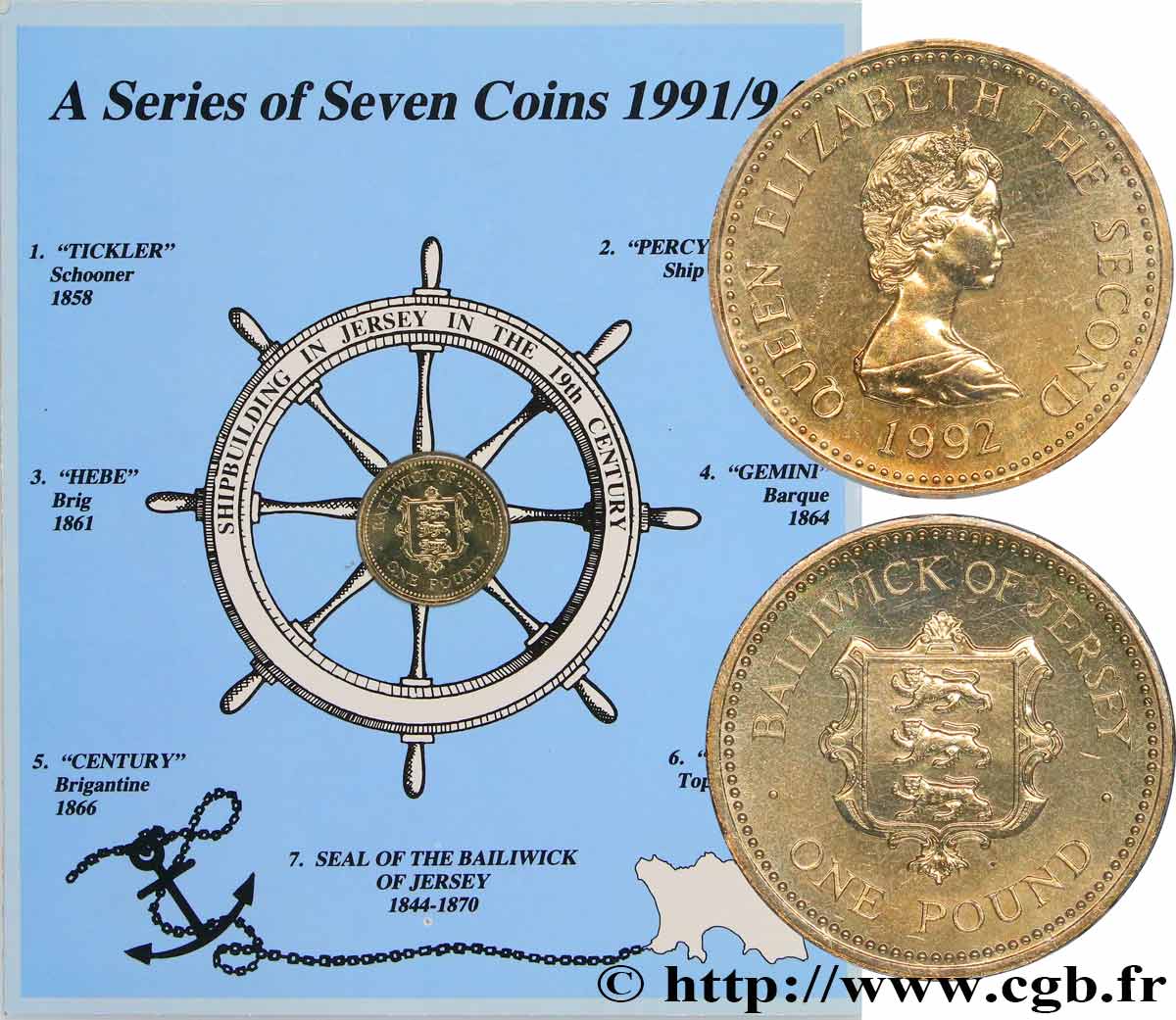 JERSEY Série - Construction de navire à Jersey au XIXème siècle  1992  SPL 