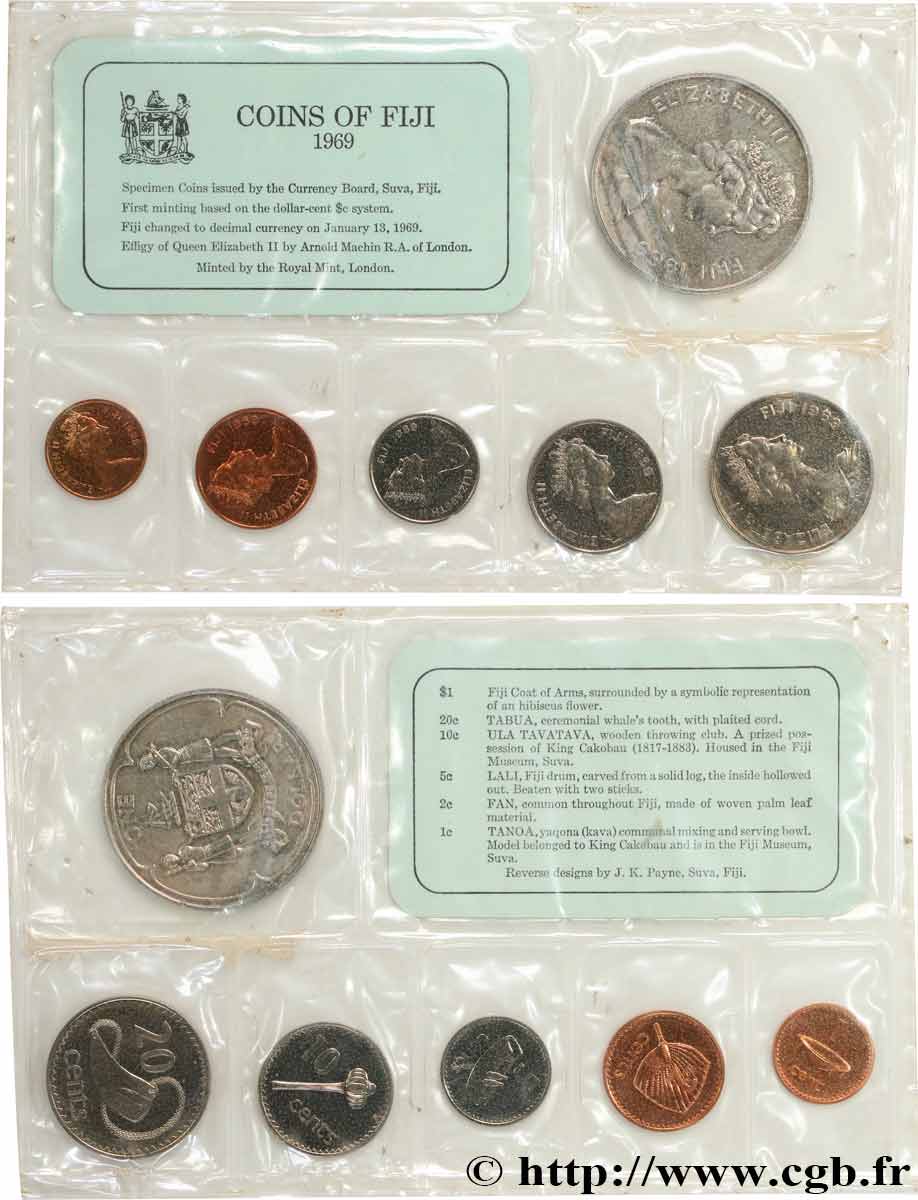 FIDJI Série Dollar De Fidji 1969  BU 