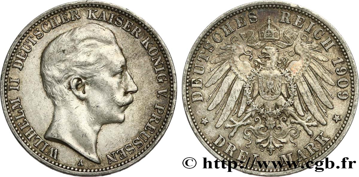ALLEMAGNE - ROYAUME DE PRUSSE - GUILLAUME II 5 Mark, Bicentenaire Du Royaume De Prusse 1901 Berlin Ttb ,fwo 741652,a