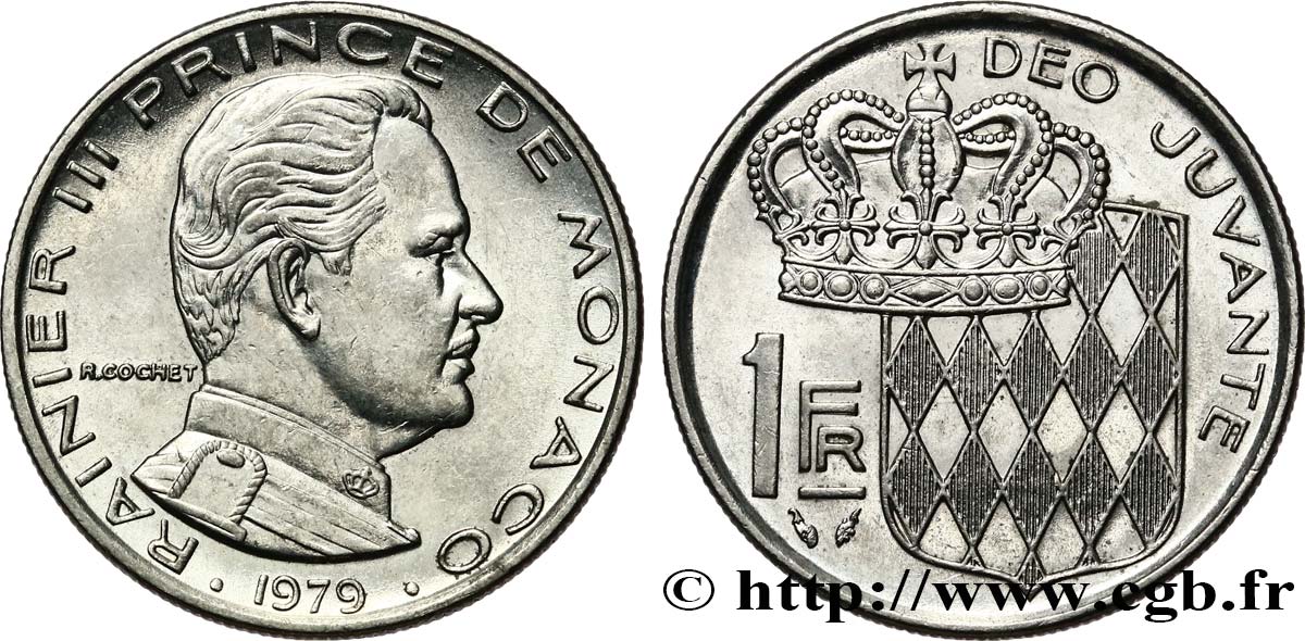 MONACO 1 Franc Rainier III 1979 Paris SPL 