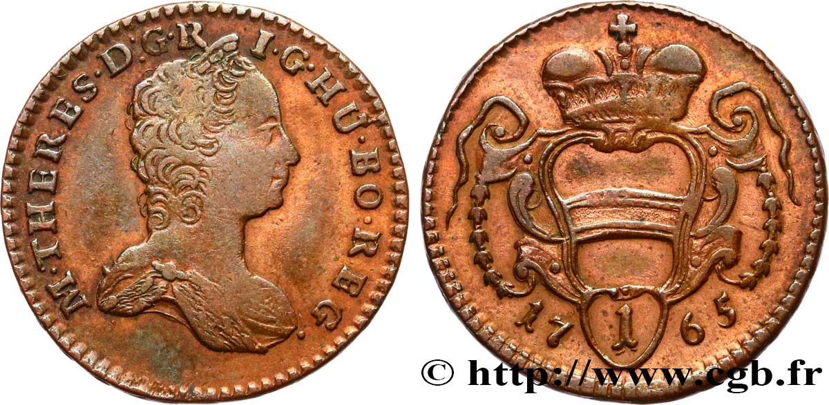 AUSTRIA 1 Pfennig Marie-Thérèse 1765  BC+ 