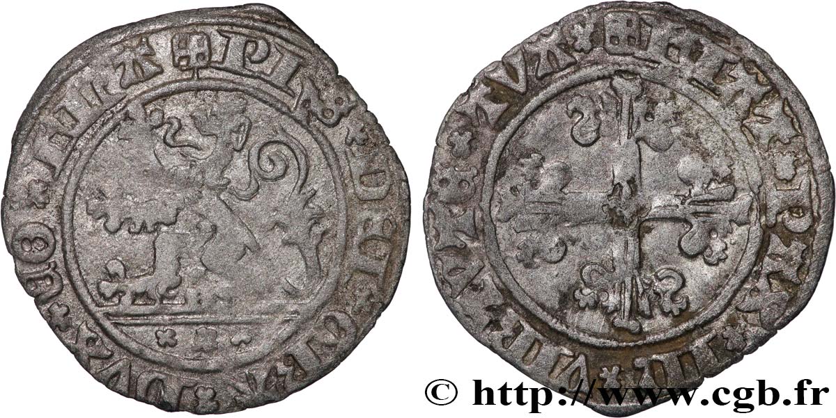 PAYS-BAS BOURGUIGNONS - FLANDRE RÉVOLTÉE CONTRE MAXIMILIEN D AUTRICHE - PHILIPPE LE BEAU Demi-briquet n.d. Gand SS 